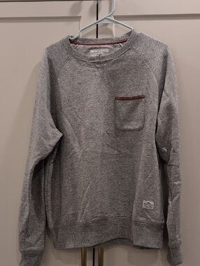 Penfield Gray Crewneck Sweatshirt with Chest Pocket